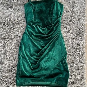 Emerald mini dress